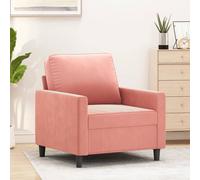 vidaXL Poltrona Rosa 60 cm Velluto