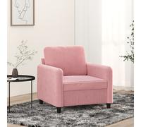 vidaXL Poltrona Rosa 60 cm Velluto