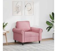 vidaXL Poltrona Rosa 60 cm Velluto