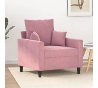 vidaXL Poltrona Rosa 60 cm Velluto