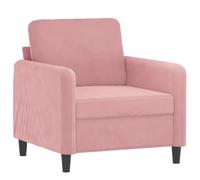 vidaXL Poltrona Rosa 60 cm Velluto
