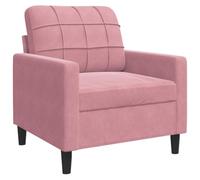 vidaXL Poltrona Rosa 60 cm Velluto, divano singolo, seduta, poltrona singola, divano, poltrona in velluto, poltrona da soggiorno, poltrona da salotto