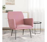 vidaXL Poltrona Rosa 62x79x79 cm Velluto