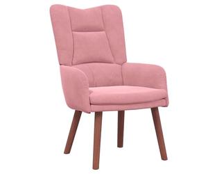 vidaXL poltrona Rosa 63 x 67 x 94 cm Velluto | La forma curva sostiene la tua schiena e ti fa stare comodo, Una tonalità brillante dà vita alla tua stanza,