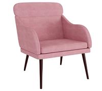 vidaXL Poltrona Rosa 63x76x80 cm Velluto, poltrona relax, poltrona per camera da letto, arredamento camera da letto, poltrona da soggiorno, sofà