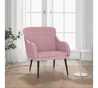 vidaXL Poltrona Rosa 63x76x80 cm Velluto, poltrona relax, poltrona per camera da letto, arredamento camera da letto, poltrona da soggiorno, sofà