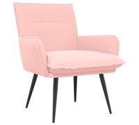 vidaXL Poltrona Rosa Bouclé