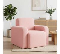 vidaXL Poltrona Rosa Bouclé