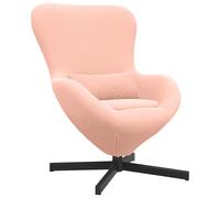 vidaXL Poltrona rosa elegante cuscino | Seduta ergonomica in tessuto poliestere testurizzato per interni, design compatto per soggiorno e angolo lettura, sedia moderna, traspirante, comoda
