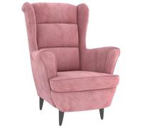 vidaXL Poltrona Rosa in Velluto