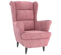vidaXL Poltrona Rosa in Velluto