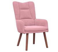 vidaXL Poltrona Rosa Moderna per il Soggiorno Tappezzeria Morbida Gambe Affusolate Design Confortevole Seduta Interna Mobili Chic Sedia da Lettura Sedie Divano Moderne