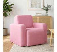 vidaXL Poltrona Rosa Tessuto