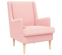 vidaXL Poltrona Rosa Tessuto in Lana di Pecora