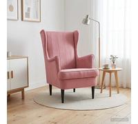 vidaXL Poltrona Rosa Velluto