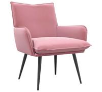 vidaXL Poltrona Rosa Velluto