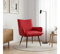 vidaXL Poltrona Rosso Similpelle