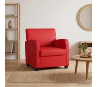 vidaXL Poltrona Rosso Similpelle