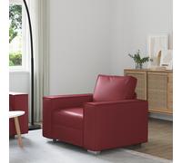 vidaXL Poltrona Moderna Rosso Vino - Seduta Elegante per Adulti, Rivestita Confortevole e Durevole, Compatta, Sedia Singola, Soggiorno, Solo per Interni, Perfetta per Lettura e Relax