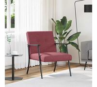 vidaXL poltrona Rosso Vino 59 x 75 x 78 cm Tessuto