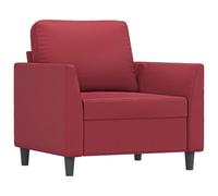 vidaXL Poltrona Rosso Vino 60 cm in Similpelle