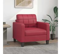 vidaXL Poltrona Rosso Vino 60 cm in Similpelle, divano singolo, divano, divano in similpelle, divani singoli, seduta, poltrona singola