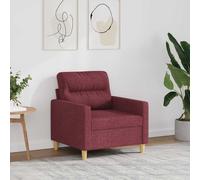 vidaXL Poltrona Rosso Vino 60 cm in Tessuto