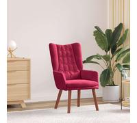vidaXL poltrona Rosso Vino 63 x 67 x 94 cm Velluto