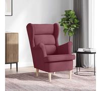 vidaXL Poltrona Rosso Vino 74x84x100 cm in Tessuto