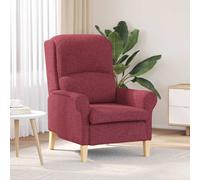 vidaXL Poltrona Moderna e Confortevole in Rosso Vino | Design Ergonomico, Rivestimento in Poliestere Liscio, Ideale per Soggiorni e Lounge, Supporta un Adulto, Sedia Comoda per Interni