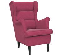 vidaXL Poltrona Rosso Vino in Velluto