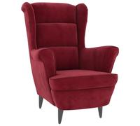vidaXL Poltrona Rosso Vino in Velluto