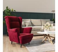 vidaXL Poltrona Rosso Vino in Velluto
