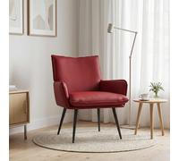 vidaXL Poltrona Rosso Vino Similpelle