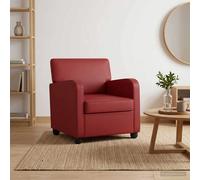 vidaXL Poltrona Rosso Vino Similpelle