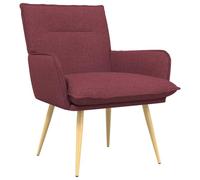 vidaXL Poltrona Rosso Vino Tessuto
