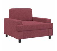 vidaXL Poltrona Rosso Vino Tessuto