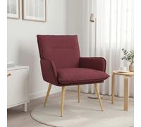 vidaXL Poltrona Rosso Vino Tessuto