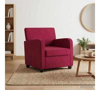 vidaXL Poltrona Rosso Vino Velluto