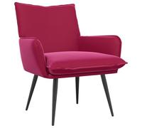vidaXL Poltrona Rosso Vino Velluto