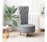 vidaXL Poltrona Slipper Grigio chiaro 56,5 x 70 x 110 cm Tessuto