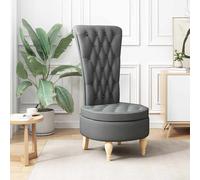 vidaXL Poltrona Slipper Grigio scuro 56,5 x 70 x 110 cm Tessuto