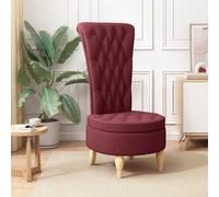 vidaXL Poltrona Slipper Rosso Vino 56,5 x 70 x 110 cm Tessuto
