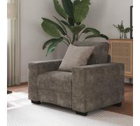 vidaXL Poltrona Sofa con cuscino Grigio scuro Pelle sintetica