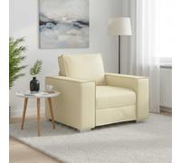 vidaXL Poltrona Sofa Moderna in Panna per Uso Interno | Elegante Poltrona in Pelle Sintetica Seduta Compatta Ufficio e Salotto Robusta Comoda Design Finitura Testurizzata Mobili Contemporanei Lounge
