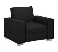 vidaXL Poltrona Sofa Nero 100 cm Pelle Sintetica | Aspetto elegante e moderno che si adatta a qualsiasi arredamento, Cuscini morbidi per un comfort eccezionale,