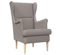 vidaXL Poltrona in tessuto tortora, poltrona elegante, sedia ergonomica moderna per una lettura accogliente, elegante arredamento soggiorno con morbido cuscino, mobili per il relax