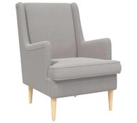 vidaXL Poltrona Tessuto di pecora grigio chiaro, poltrona, moderna e confortevole per camera da letto, tessuto peluche, elegante per la casa, lounge di lusso