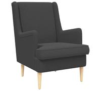 vidaXL Poltrona Tessuto di pecora grigio scuro, poltrona, moderna e confortevole per camera da letto, tessuto peluche, elegante per la casa, lounge di lusso