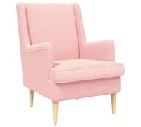 vidaXL Poltrona Tessuto di pecora rosa, poltrona, moderna e confortevole per camera da letto, tessuto peluche, elegante per la casa, lounge di lusso